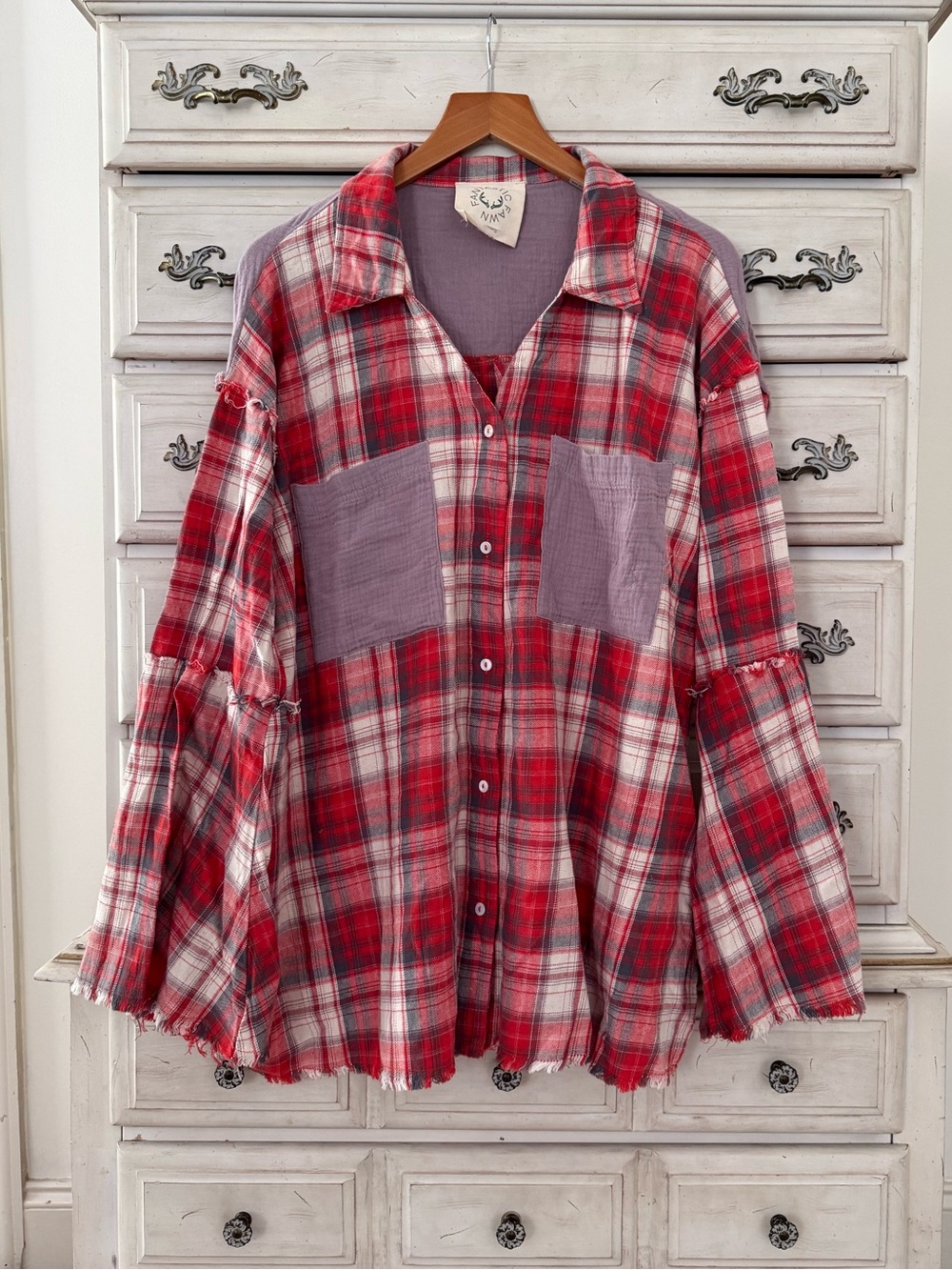 Vici Plaid Cotton Button Shirt